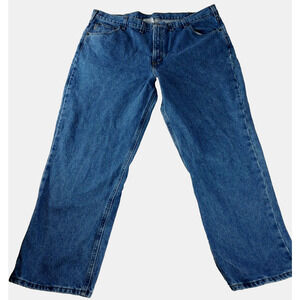 Carhartt Men's Size 44x30 Traditional Fit‎ Medium Wash Blue Denim Jeans